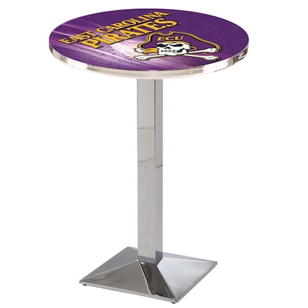 Holland Bar Stool Co 36" Chrome East Carolina Pub Table, 28" dia. Top L217C3628Ecarol-D2